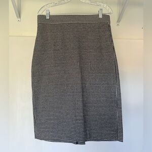Ann Taylor Black and White Pencil Skirt